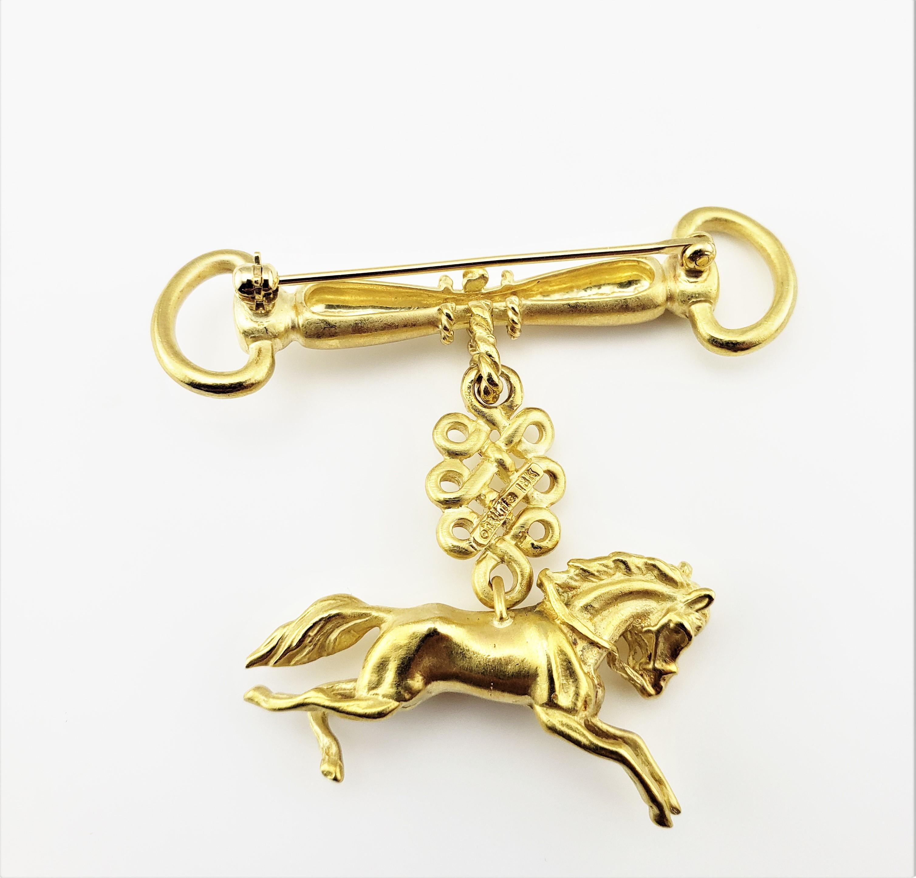Vintage 18 Karat Yellow Gold Horse Brooch/Pin 1