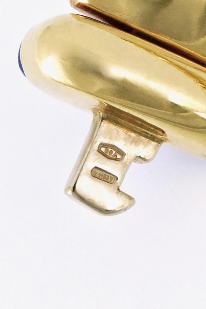 Vintage 18 Karat Yellow Gold Lapis Lazuli Bracelet 58 Grams im Zustand „Gut“ im Angebot in Sydney, NSW