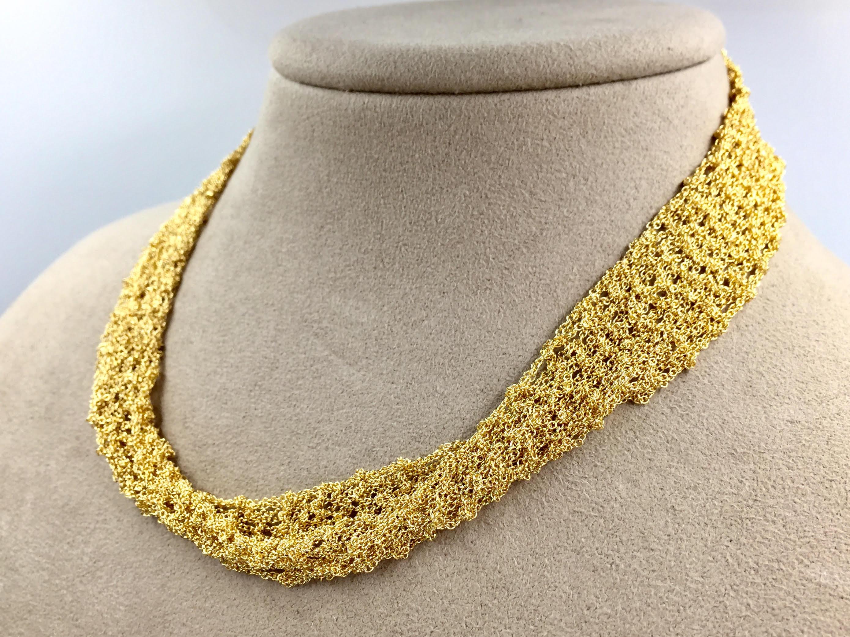 vintage mesh necklace