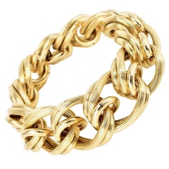 Vintage 18 Karat Yellow Gold Multi Link Bracelet, 1950s
