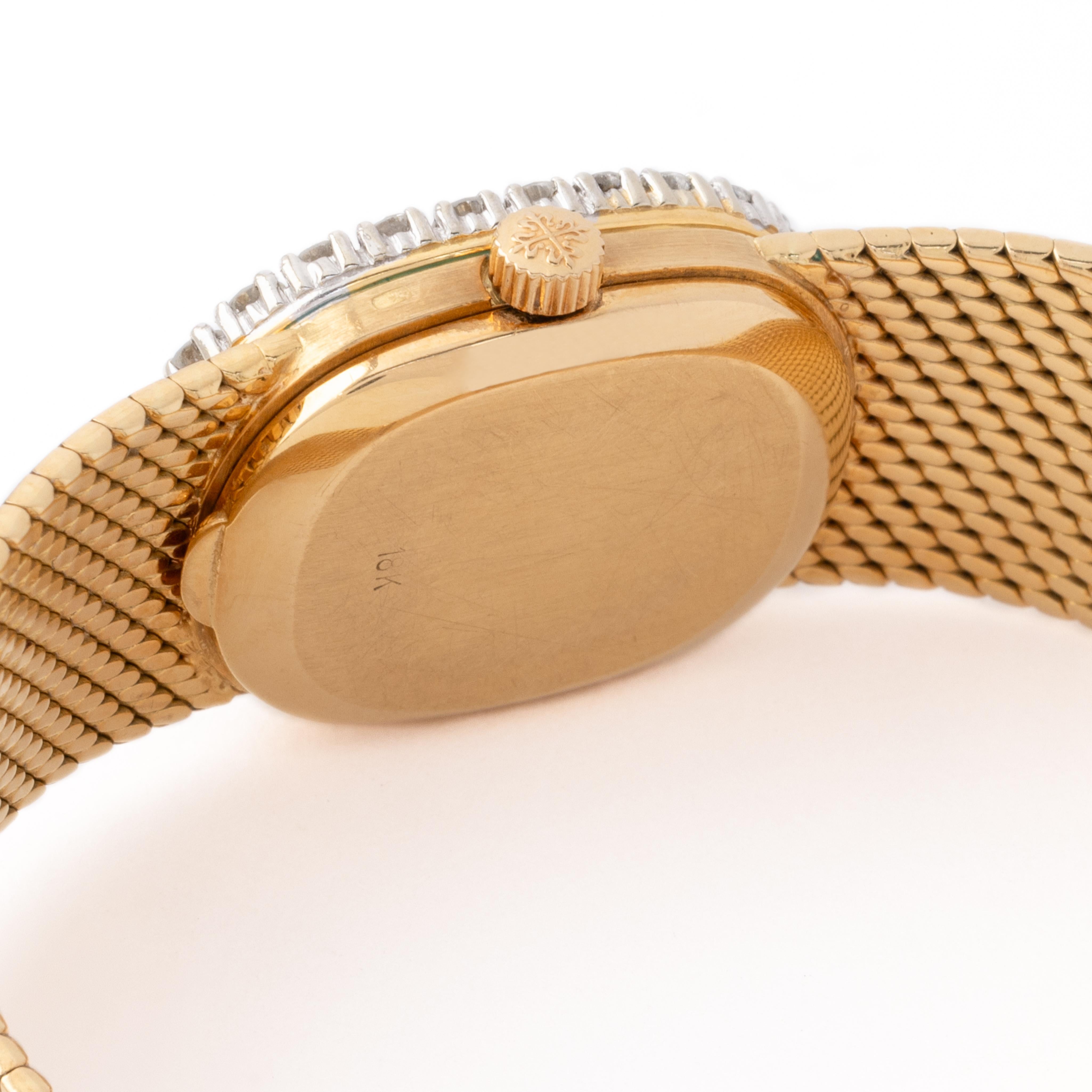 Vintage 18 Karat Yellow Gold Patek Philippe Ellipse Diamond Model 3377 / 1 1