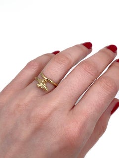 Vintage 18 Karat Yellow Gold Ram’s Head Minimalistic Ring