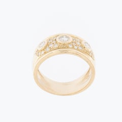 Vintage 18 karat Yellow Gold Ring with Naturals Diamonds