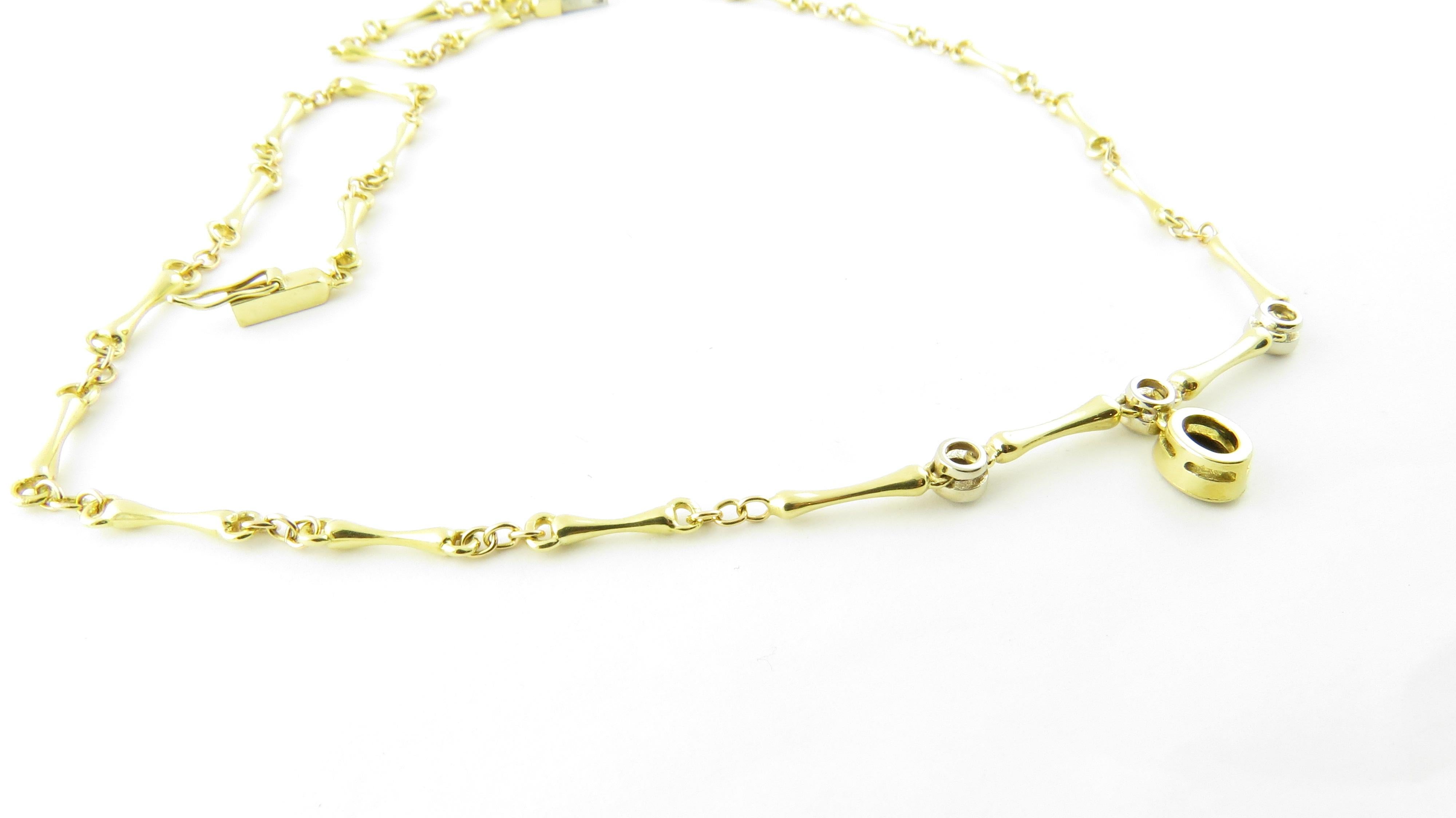 Vintage 18 Karat Yellow Gold Sapphire and Diamond Necklace #4380 4