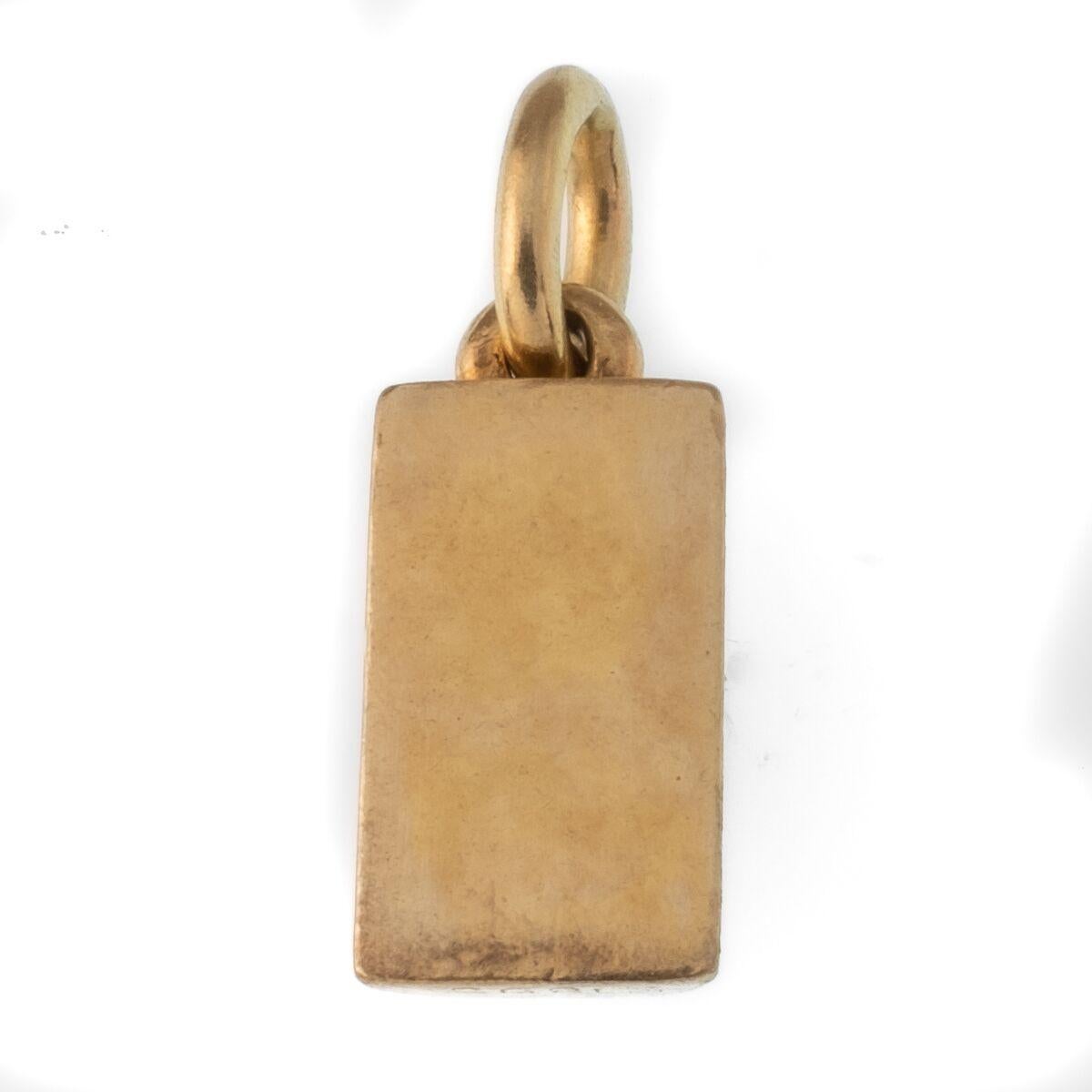 24k gold ingot pendant