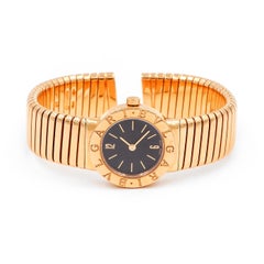Vintage 18 Karat Yellow Gold Tubogas Watch Bracelet by Bulgari