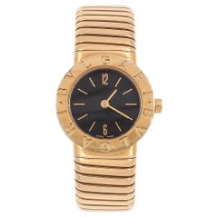 Vintage 18 Karat Yellow Gold Tubogas Watch Bracelet by Bulgari