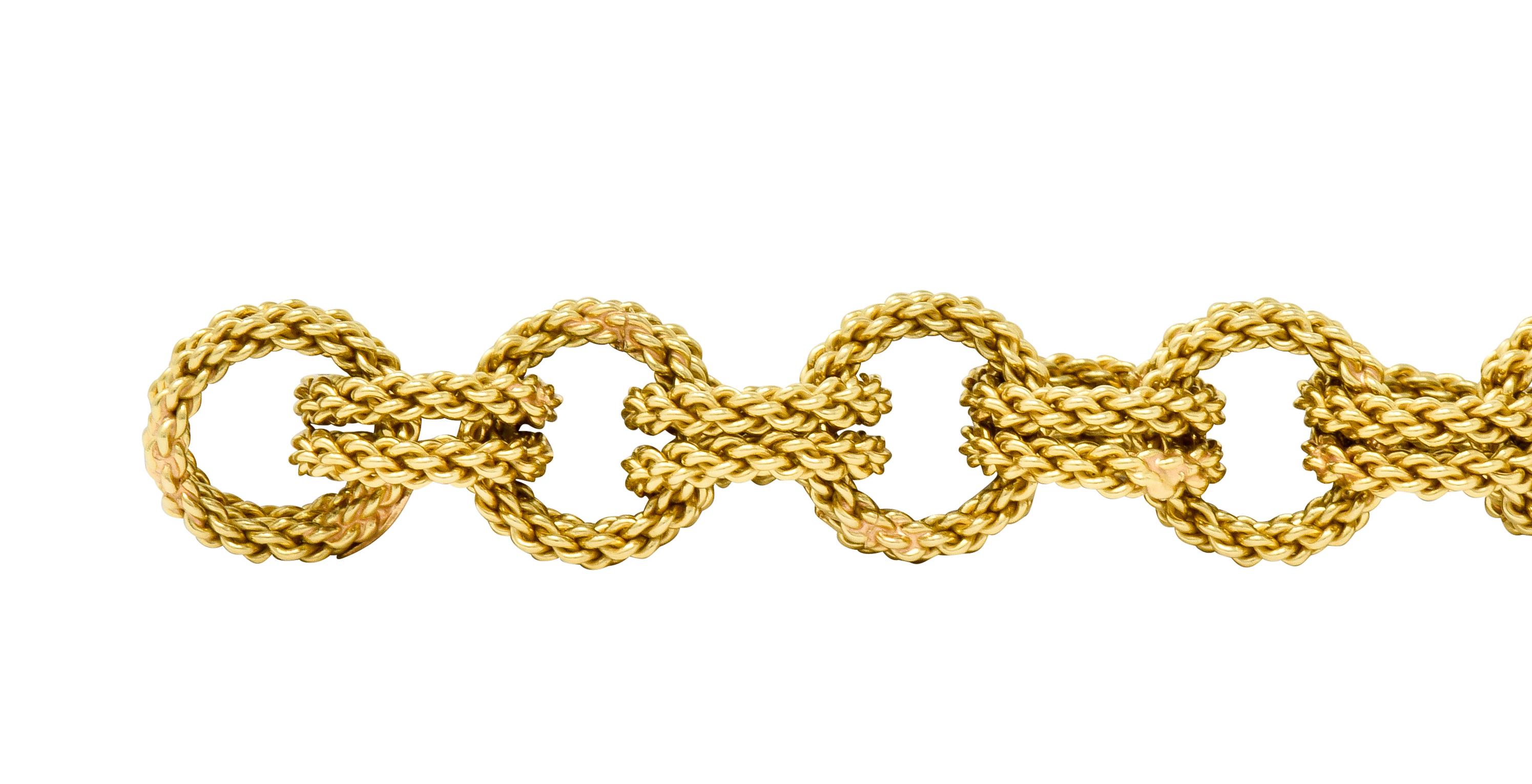 twisted gold chain bracelet