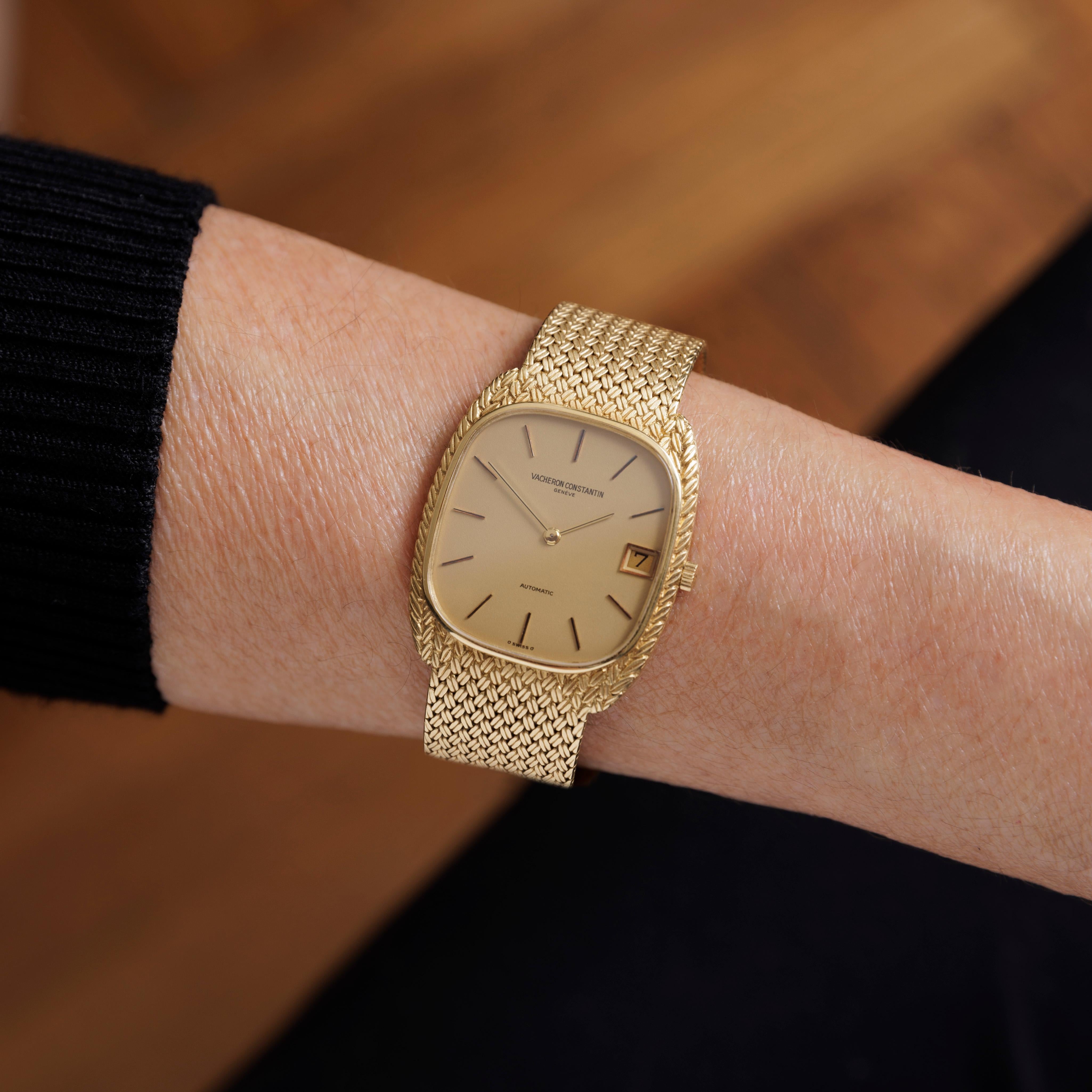 Vintage 18 Karat Yellow Gold Vacheron Constantin Model 2045 Ultra Thin B & P 4
