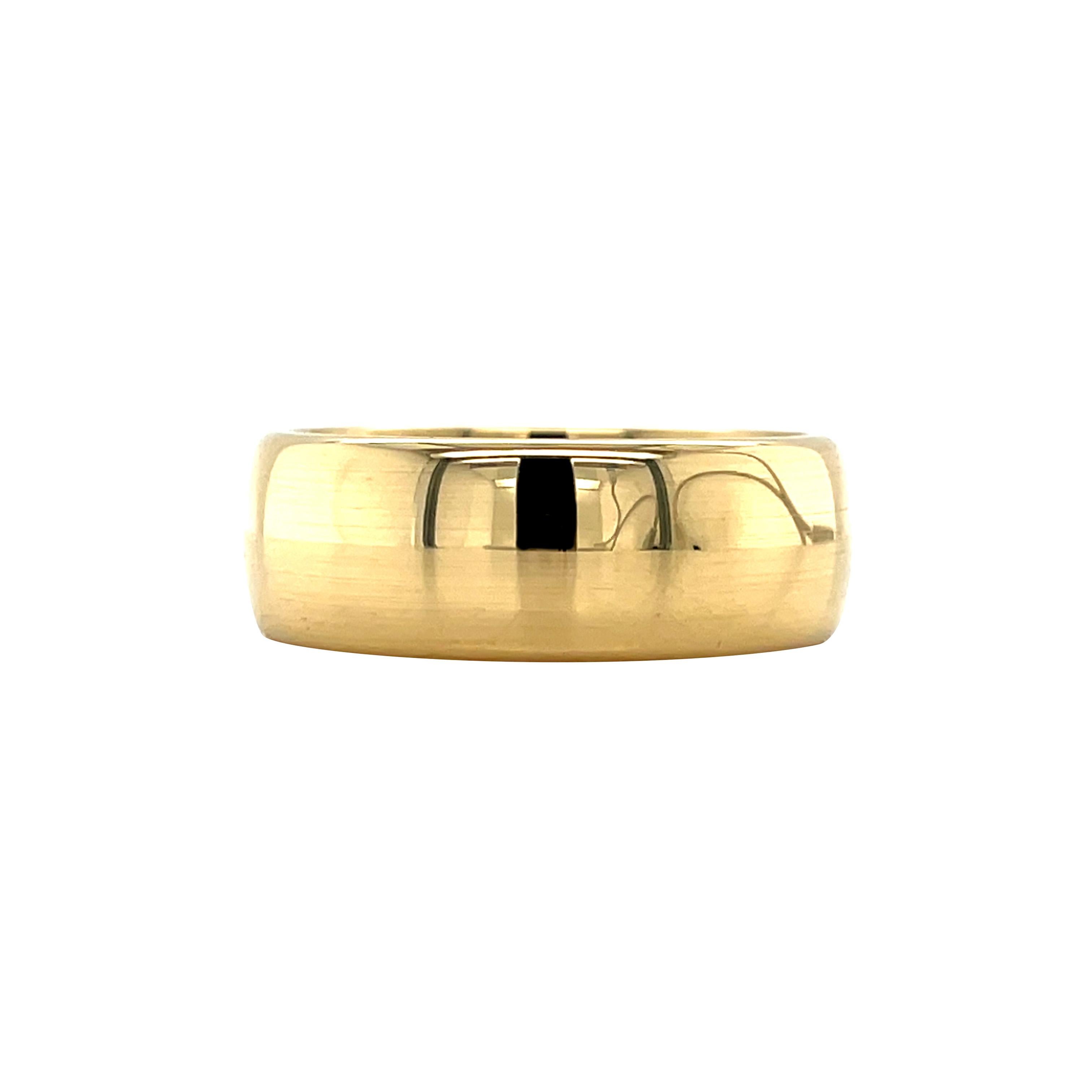Vintage 18 Karat Gelb Golden Doughnut Band, Solid Gold Stacking Ring Größe 6,5 im Zustand „Hervorragend“ im Angebot in AMSTERDAM, NL