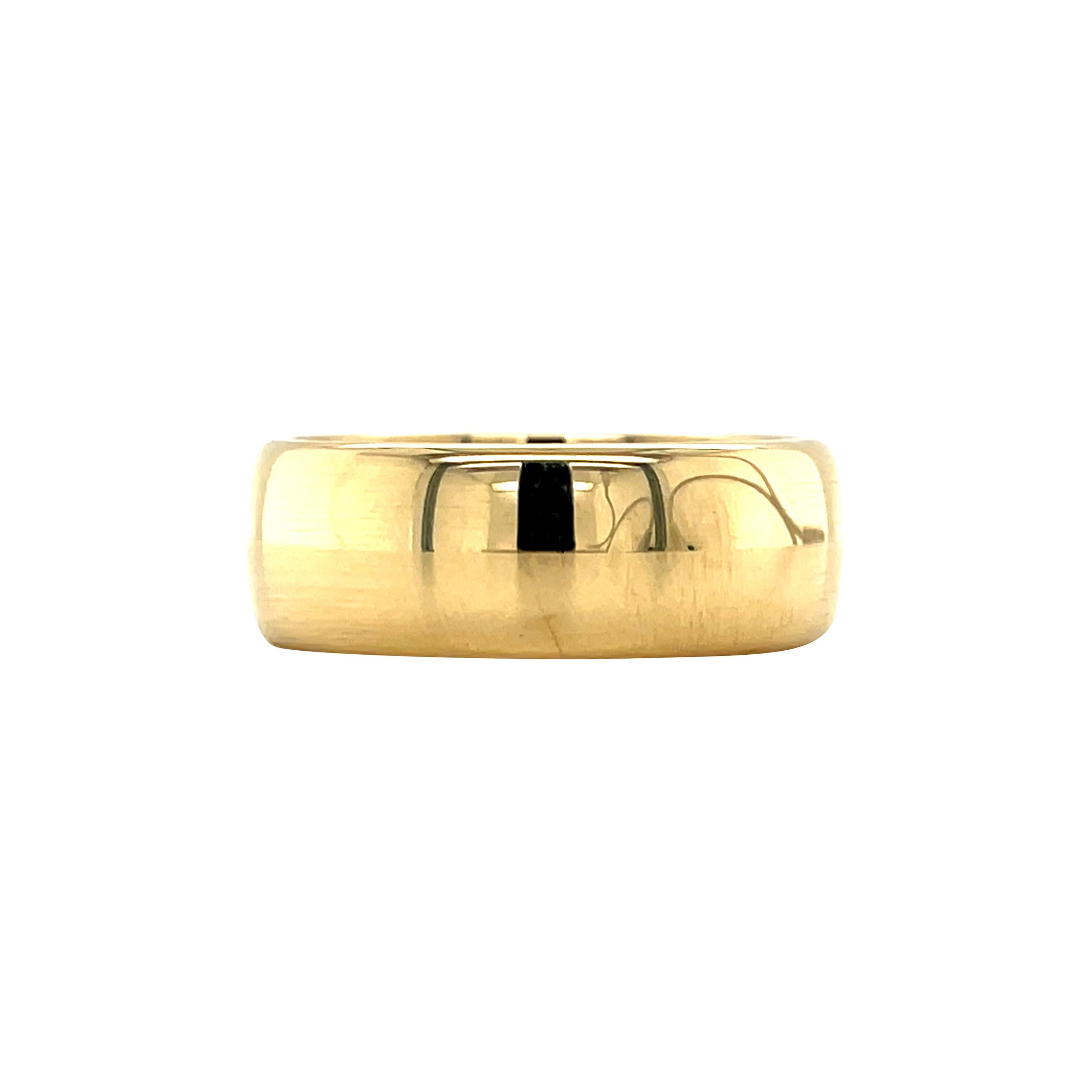 Vintage 18 Karat Gelb Golden Doughnut Band, Solid Gold Stacking Ring Größe 6,5 für Damen oder Herren im Angebot