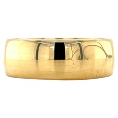 Vintage 18 Karat Yellow Golden Doughnut Band, Solid Gold Stacking Ring Size 6.5