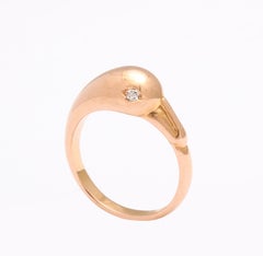 Vintage 18 Kt Diamond Eyed Swan Ring