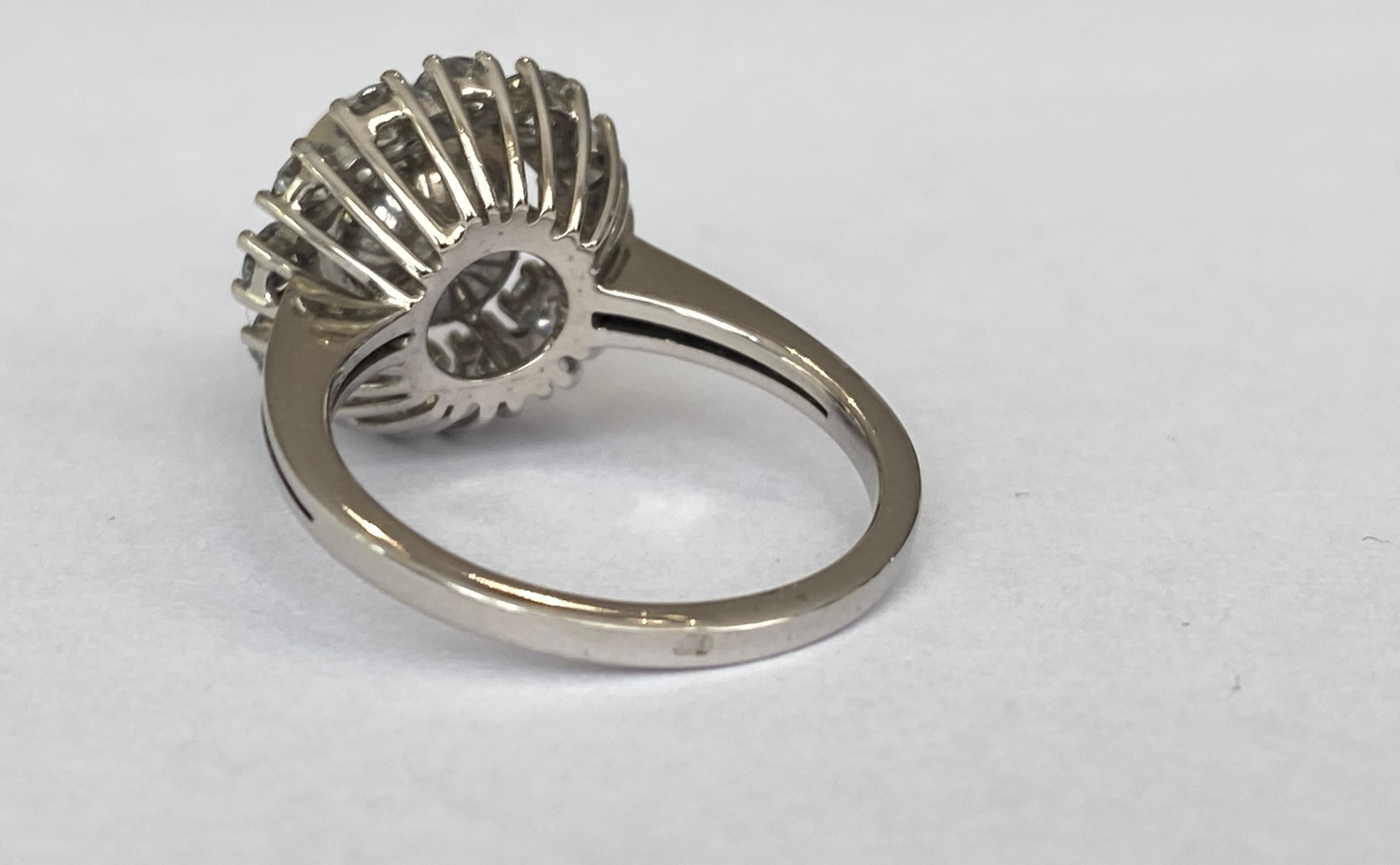 Vintage-Ring aus Weißgold mit  Süßwasserperle und  Diamanten 3