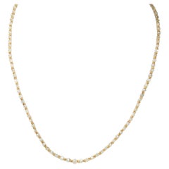 Vintage 18" Natural Grey Diamond(23.00 Carat) Necklace in 14 Karat Yellow Gold