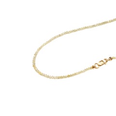 Vintage 18" Natural Yellow Diamond(24.00 Carat) Necklace in 14 Karat Yellow Gold