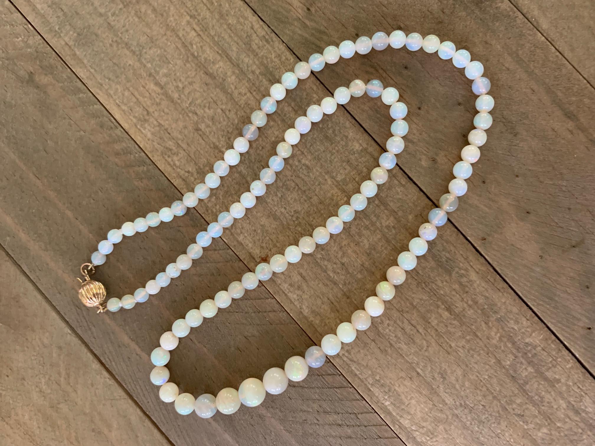 australian opal bead necklace