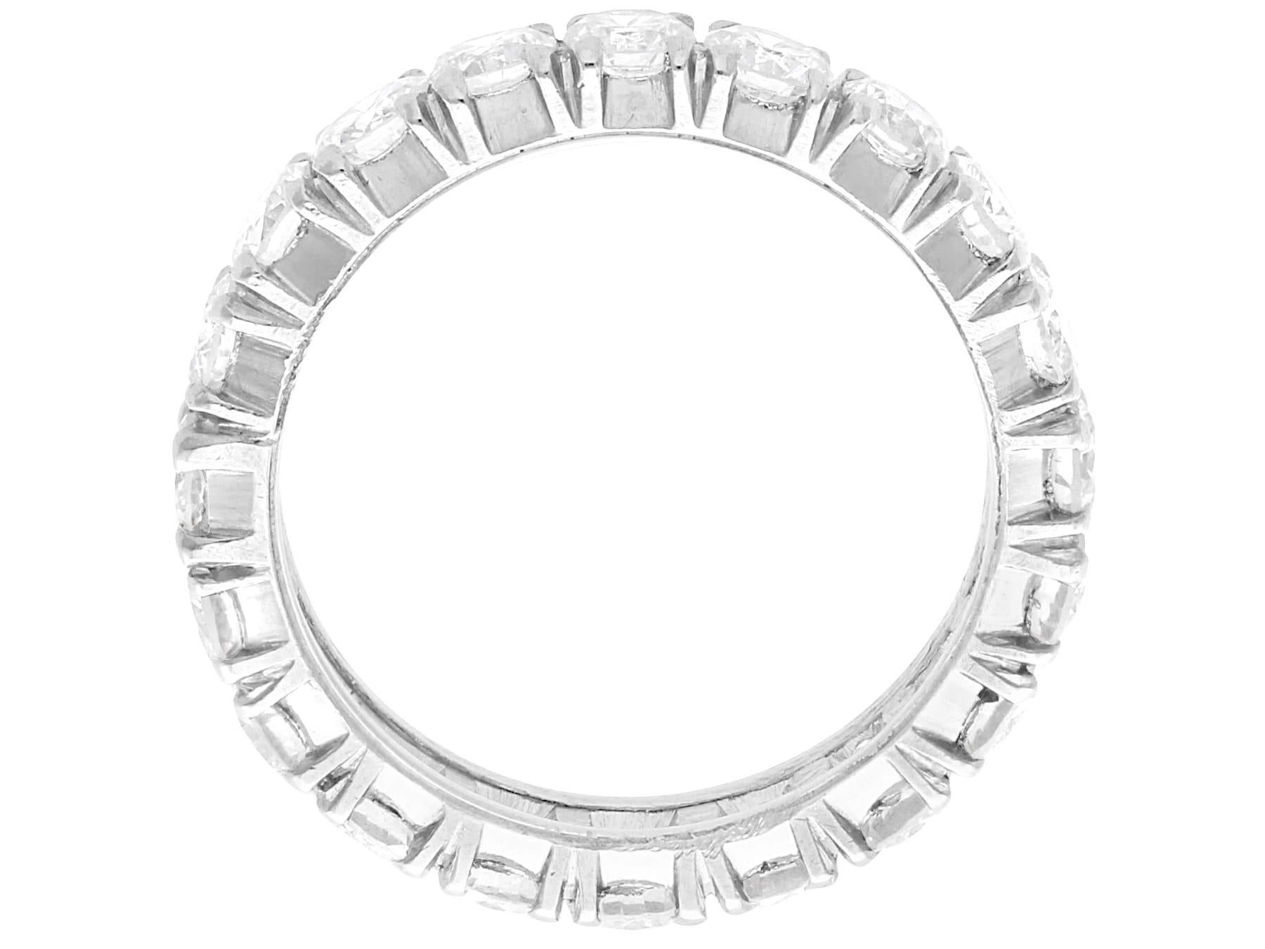 Women's or Men's Vintage 1.80 Carat Diamond and Platinum Full Eternity Ring For Sale