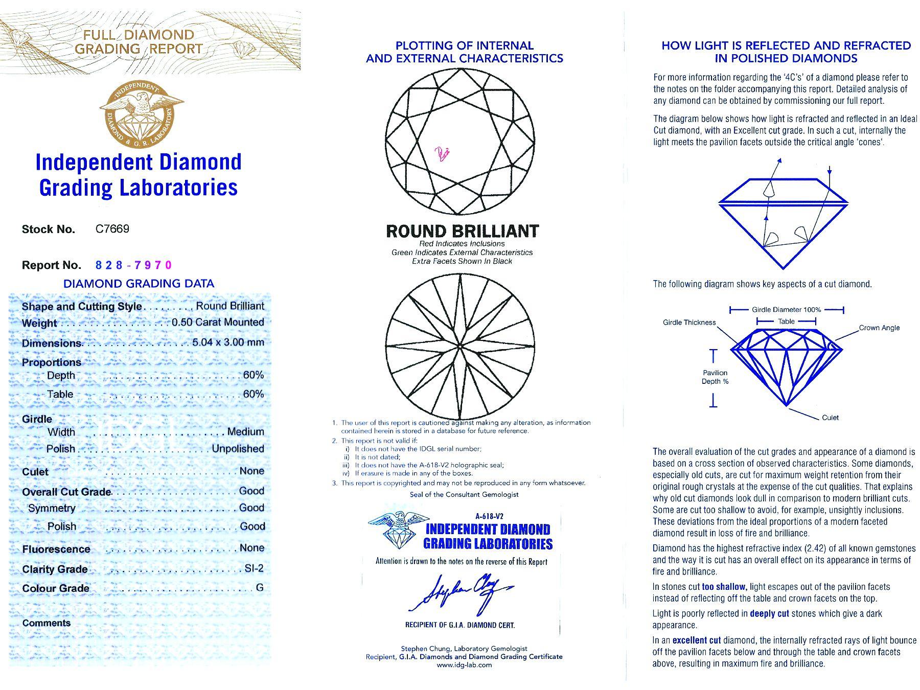 Trilogie-Ring aus 18 Karat Weißgold mit 1,82 Karat Diamant im Angebot 5