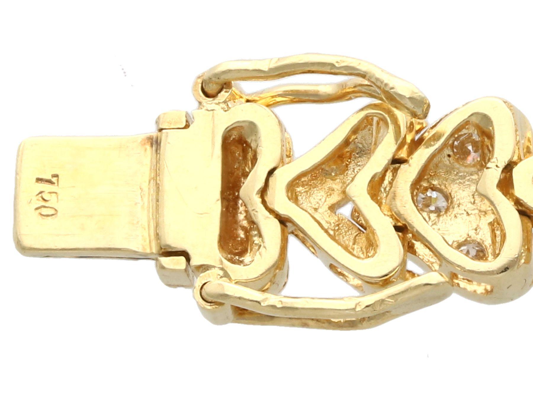 Armband aus Gelbgold mit 1,82 Karat Diamanten im Vintage-Stil, um 1980 im Angebot 2