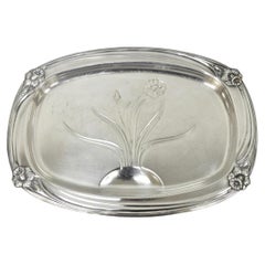Vintage 1847 Rogers Bros Daffodil 9910 Silver Plated Meat Serving Platter Tray