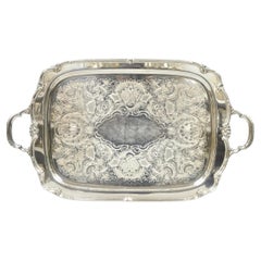 Vintage 1847 Rogers Bros "Remembrance" 9892 Versilbertes Serviertablett Tablett