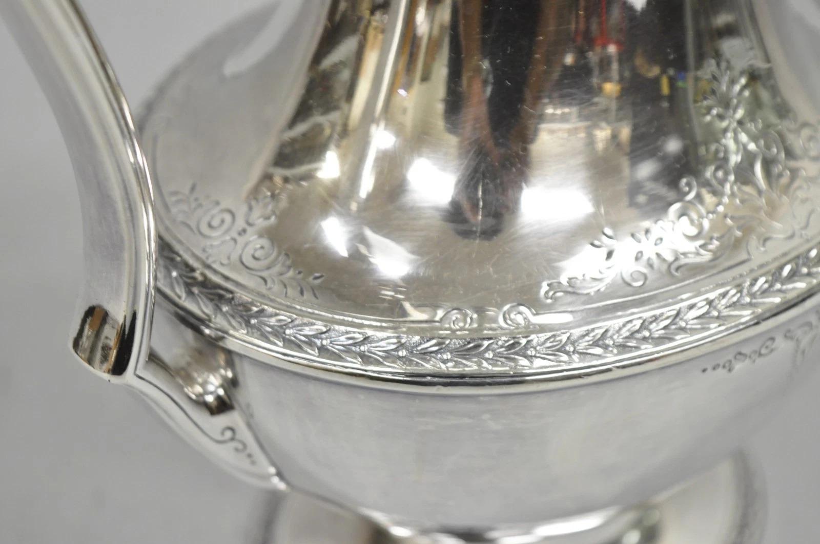 Vintage 1847 Rogers Bros. Silver Plated Argosy Victorian Water Pitcher im Angebot 4
