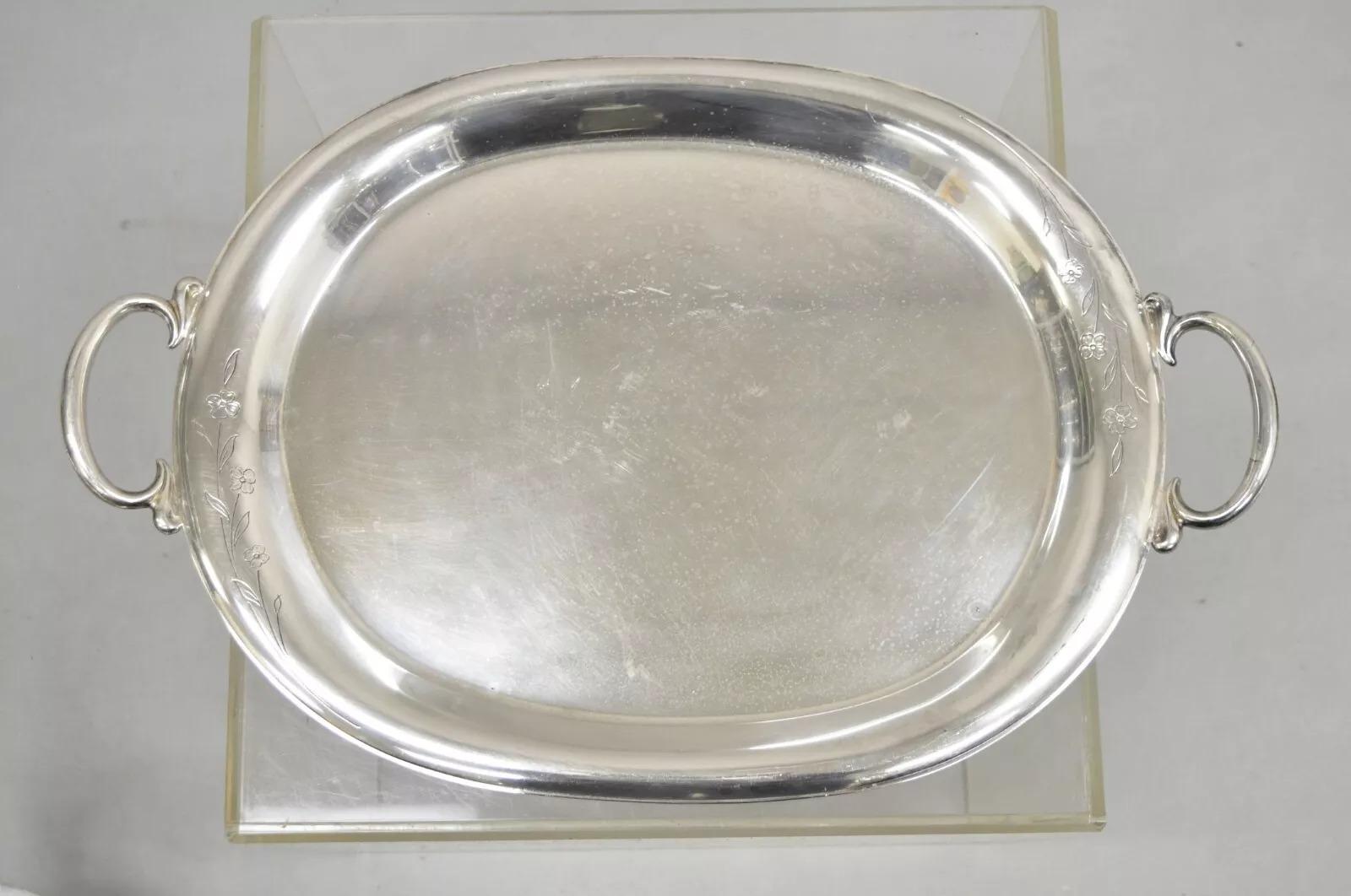 Vintage 1847 Rogers Bros. Bandeja ovalada para servir 