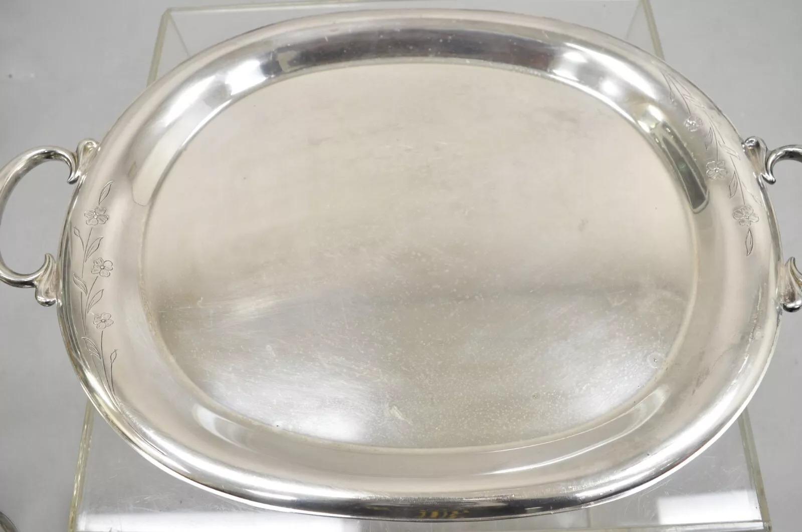 Vintage 1847 Rogers Bros. Bandeja ovalada para servir 