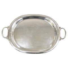 Vintage 1847 Rogers Bros. "Springtime" Plateau de service ovale en métal argenté