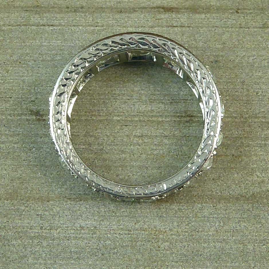 Vintage 1.85 Carat Diamond Eternity Ring, circa 1930s-1940s, Platinum 6
