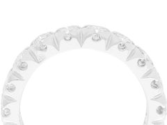 Vintage French 1.85 Carat Diamond and Platinum Full Eternity Ring Circa 1950