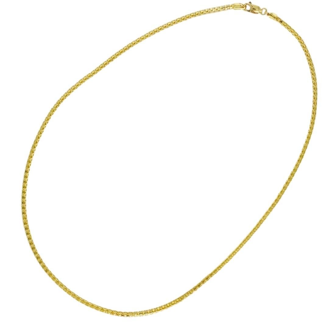 Vintage 1.85mm Fancy Link Design Necklace 18k Gold