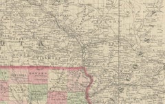 Vintage 1862 Map of Iowa and Nebraska – Decorative Atlas Print