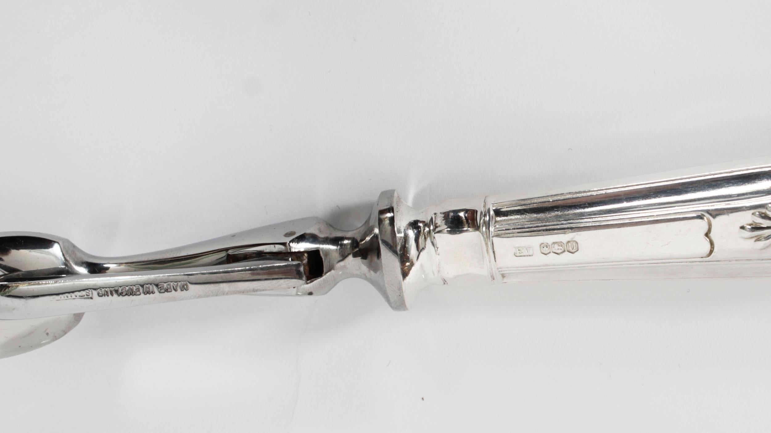 Vintage 187 Piece Canteen 12 Place Sterling Silver Cutlery Viners 20th Century 6