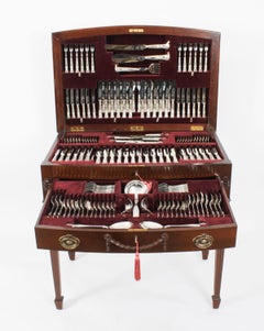 Vintage 187 Piece Canteen 12 Place Sterling Silver Cutlery Viners 20th Century