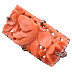 Antique 1890s Coral Pin