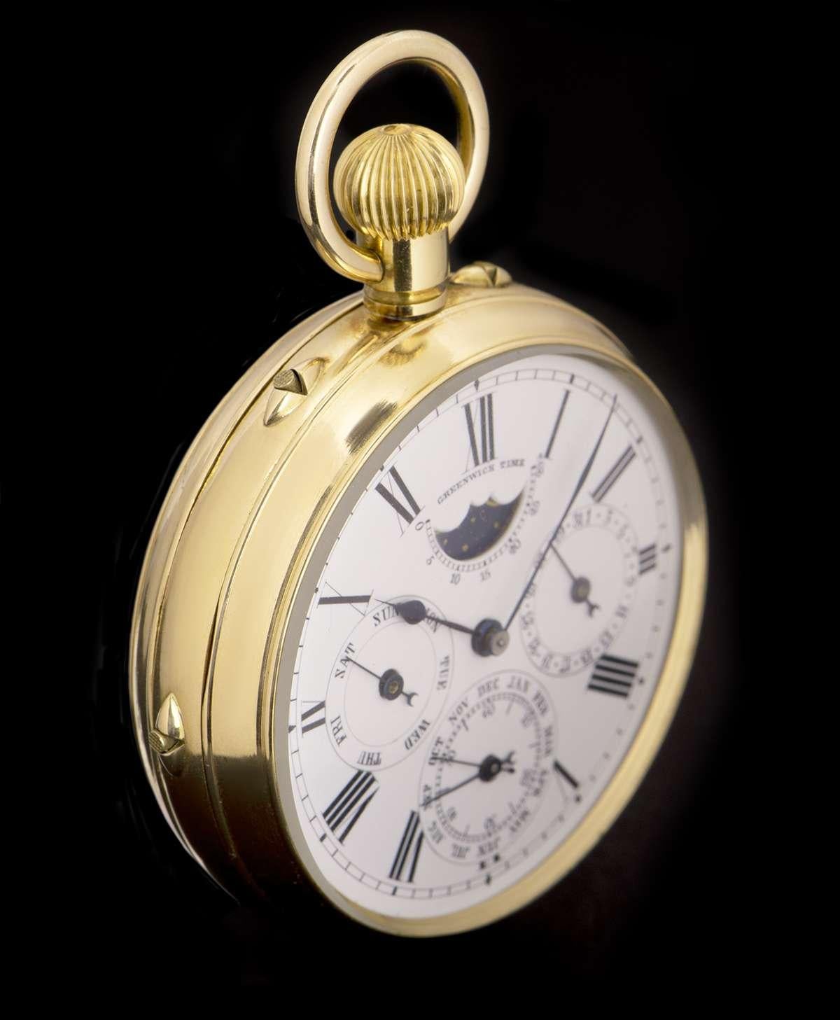 pocket watch with date and time