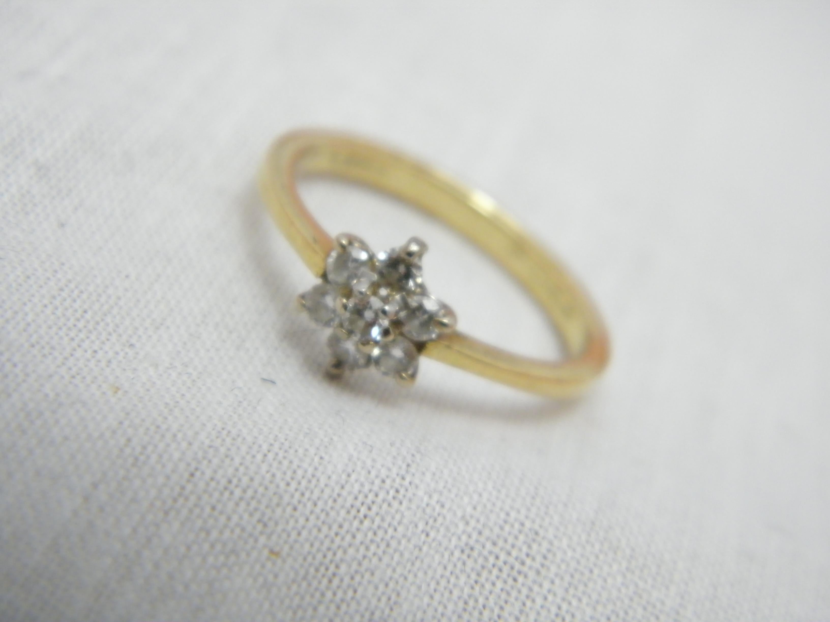 If you have landed on this page then you have an eye for beauty.

On offer is this gorgeous
18CT GOLD DIAMOND CLUSTER ENGAGEMENT RING

DETAILS
Material: 18ct 750/000 Yellow Gold
This ring has a sturdy shank hence ideal if resizing needed
Style: