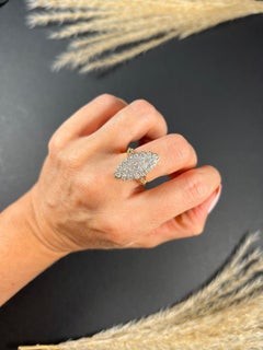 Vintage 18ct Gold, 1940’s French Marquise Diamond Ring