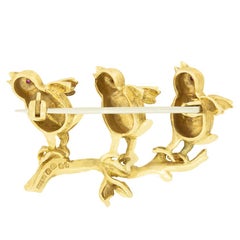 Vintage 18ct Gold Bird Brooch, c.1961