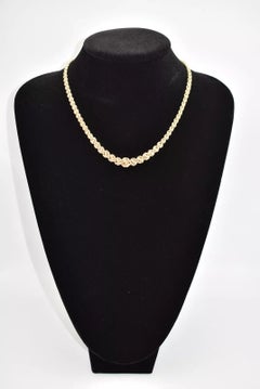 Vintage 18ct Gold Designer Intertwined Chain Necklace 18" 13.9g