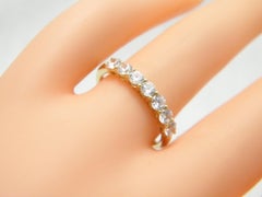 Vintage 18ct Gold Diamond Paste Heavy Etermity Ring Size N1/2 7 750 Purity Turk