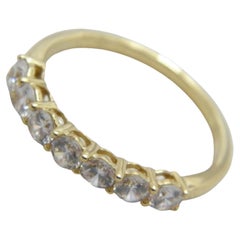 Vintage 18ct Gold Diamond Paste Heavy Etermity Ring Size N1/2 7 750 Purity Turk