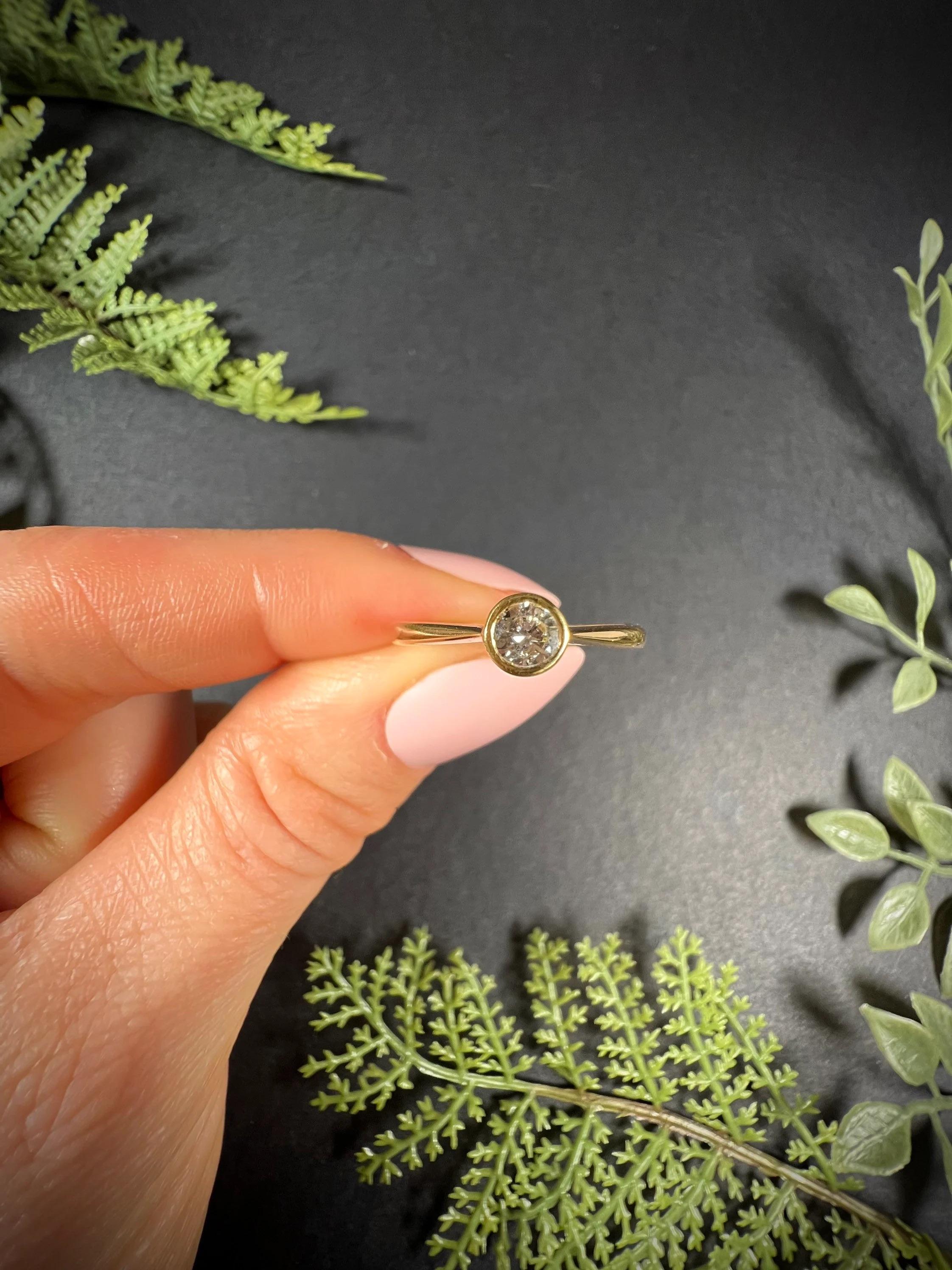 Vintage 18ct Gold Diamant Single Stone Verlobungsring 6