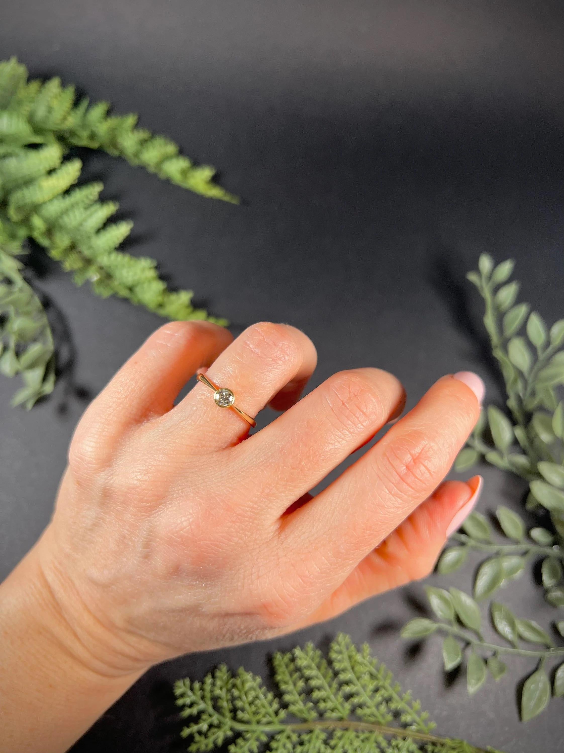 Vintage 18ct Gold Diamant Single Stone Verlobungsring 1