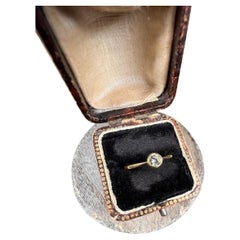 Vintage 18ct Gold Diamant Single Stone Verlobungsring