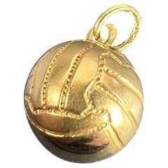 Vintage 18ct Gold Football Soccer Ball Charm Pendant