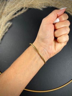 Vintage 18ct Gold French Diamond Bangle