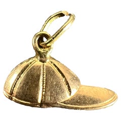 Vintage 18ct Gold Horse Jockey Racing Cap Charm Pendant